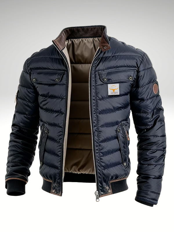 LAURENT MONACO | VESTE VINTAGE À COL MONTANT POUR HOMMES