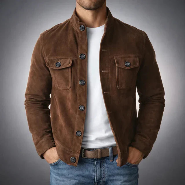 LAURENT MONACO | VESTE EN DAIM BOUTONNÉE POUR HOMME