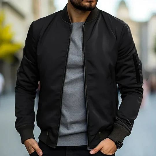 LAURENT MONACO | VESTE À FERMETURE ÉCLAIR STRUCTURÉE POUR HOMMES