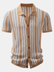 CHEMISE À RAYURES AVEC ŒILLETS AU CROCHET