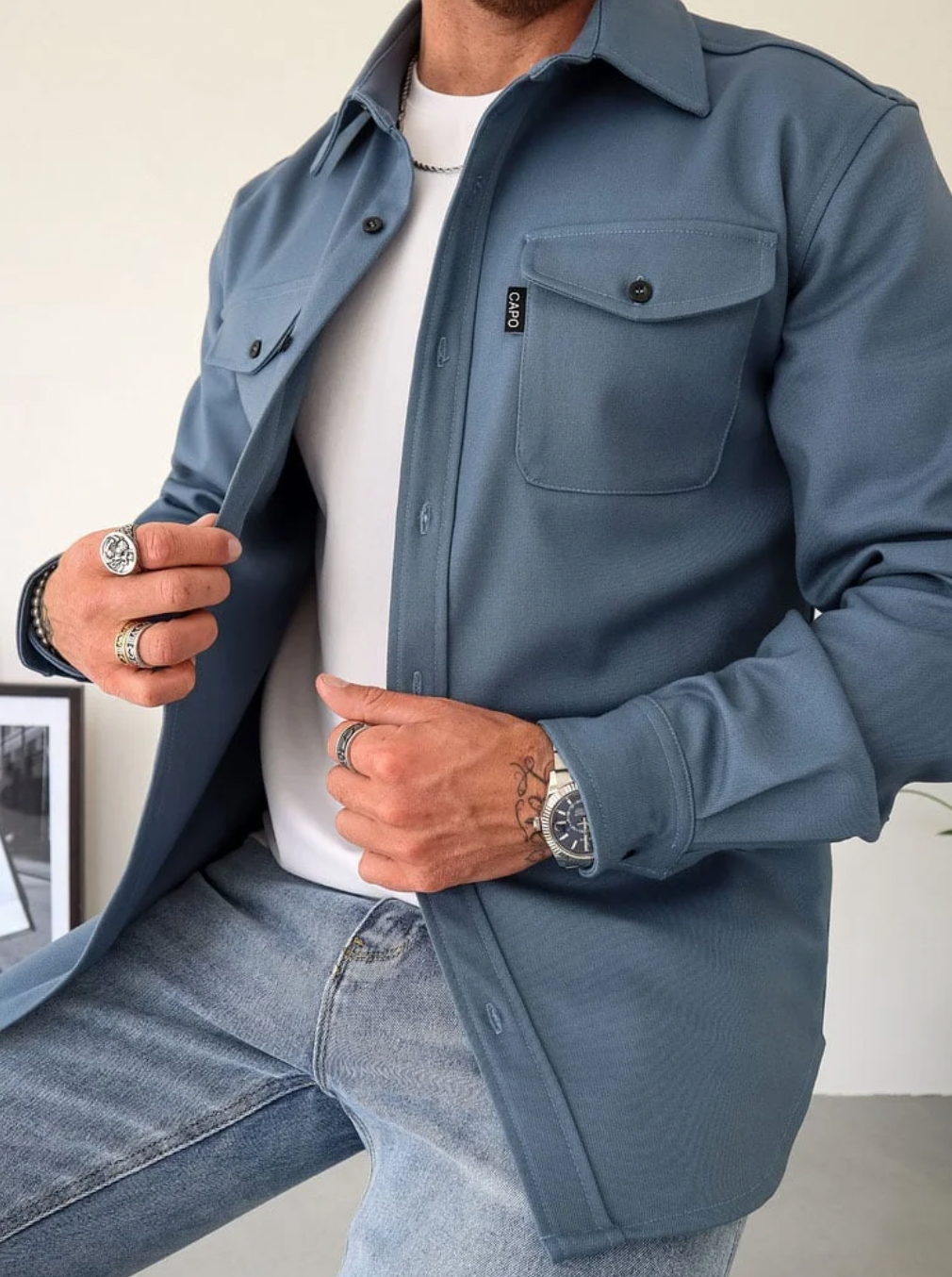 LAURENT MONACO | VESTE-CHEMISE POUR HOMMES