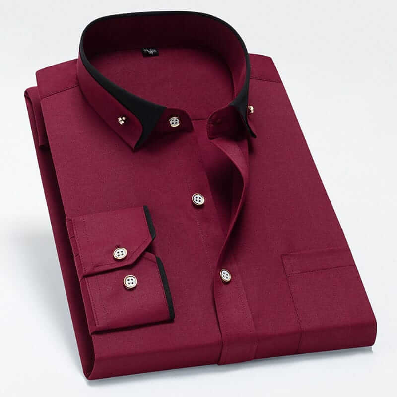 LAURENT MONACO | CHEMISE À COL CONTRASTÉ POUR HOMMES