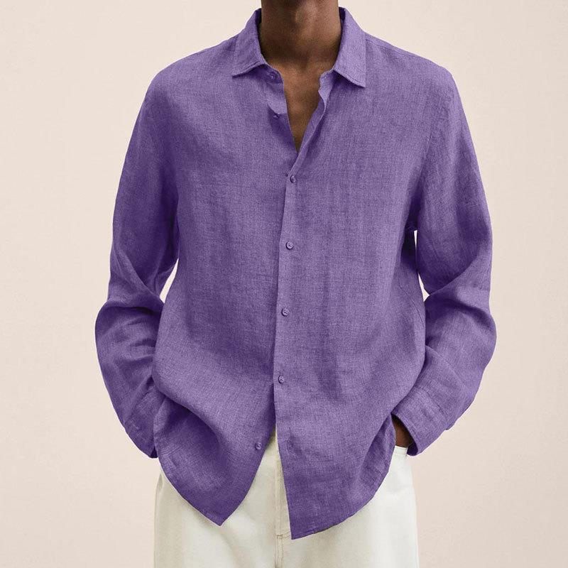 LAURENT MONACO | CHEMISE À BOUTONS EN LIN POUR HOMME