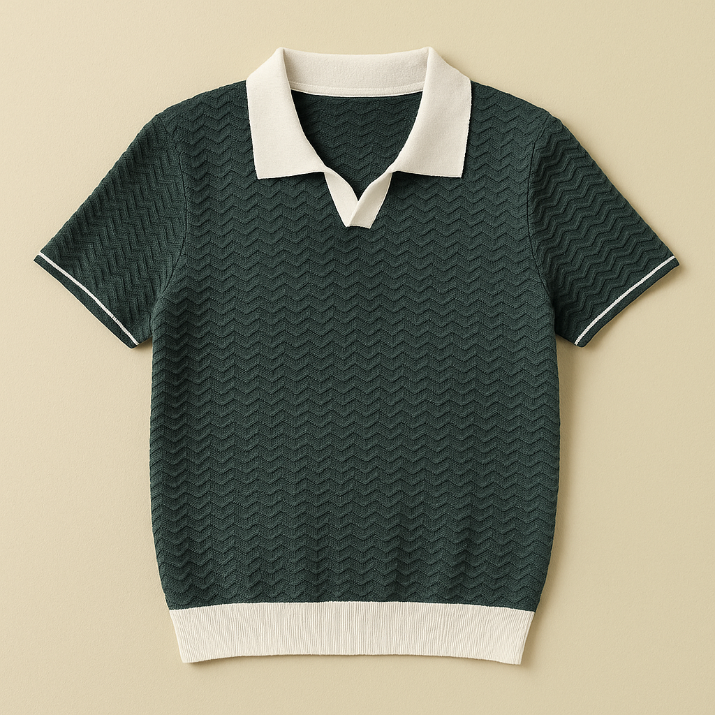 LUCA | POLO SHIRT EN TISSU RICCIO DE