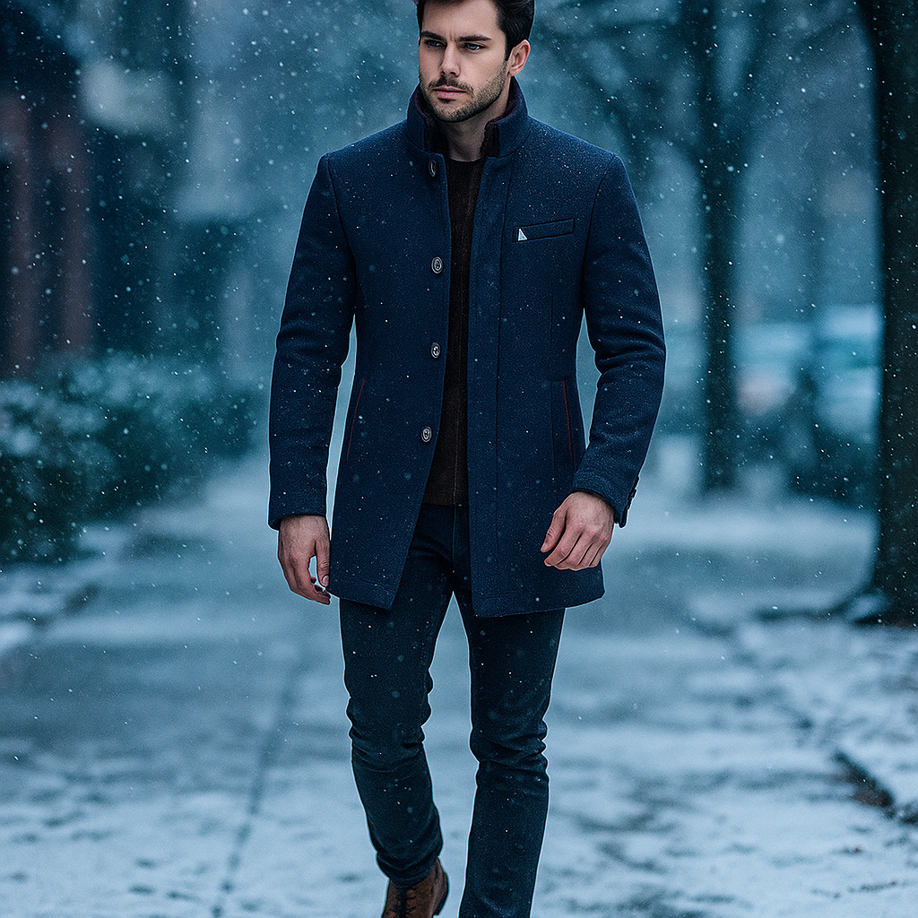 LAURENT MONACO | MANTEAU EN MÉLANGE DE LAINE POUR HOMME