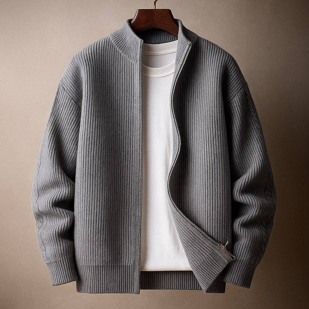 LAURENT MONACO | PULL CÔTE À CÔTE AVEC ZIP POUR HOMME