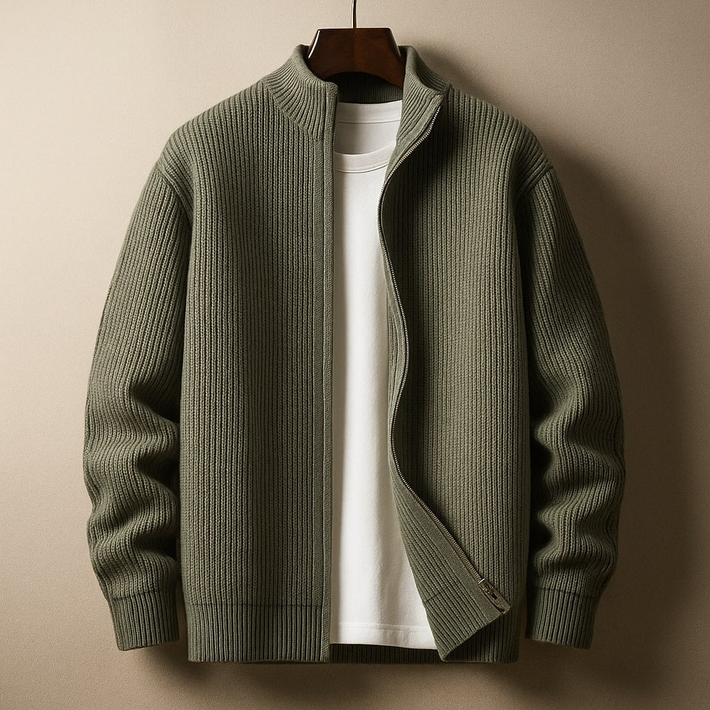 LAURENT MONACO | PULL CÔTE À CÔTE AVEC ZIP POUR HOMME
