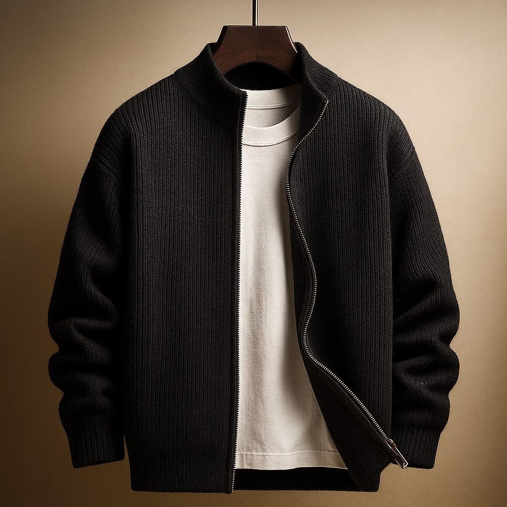LAURENT MONACO | PULL CÔTE À CÔTE AVEC ZIP POUR HOMME