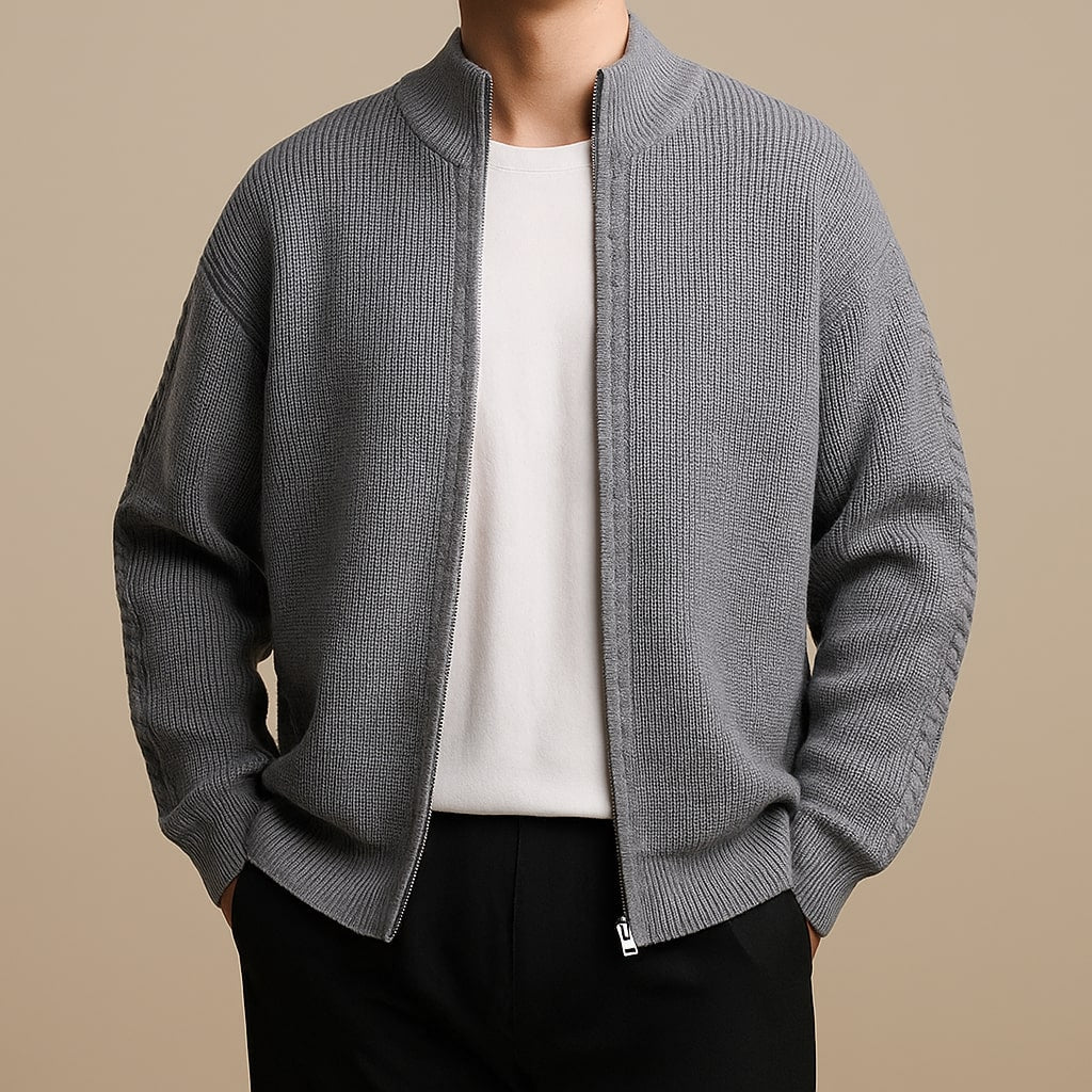 LAURENT MONACO | PULL CÔTE À CÔTE AVEC ZIP POUR HOMME
