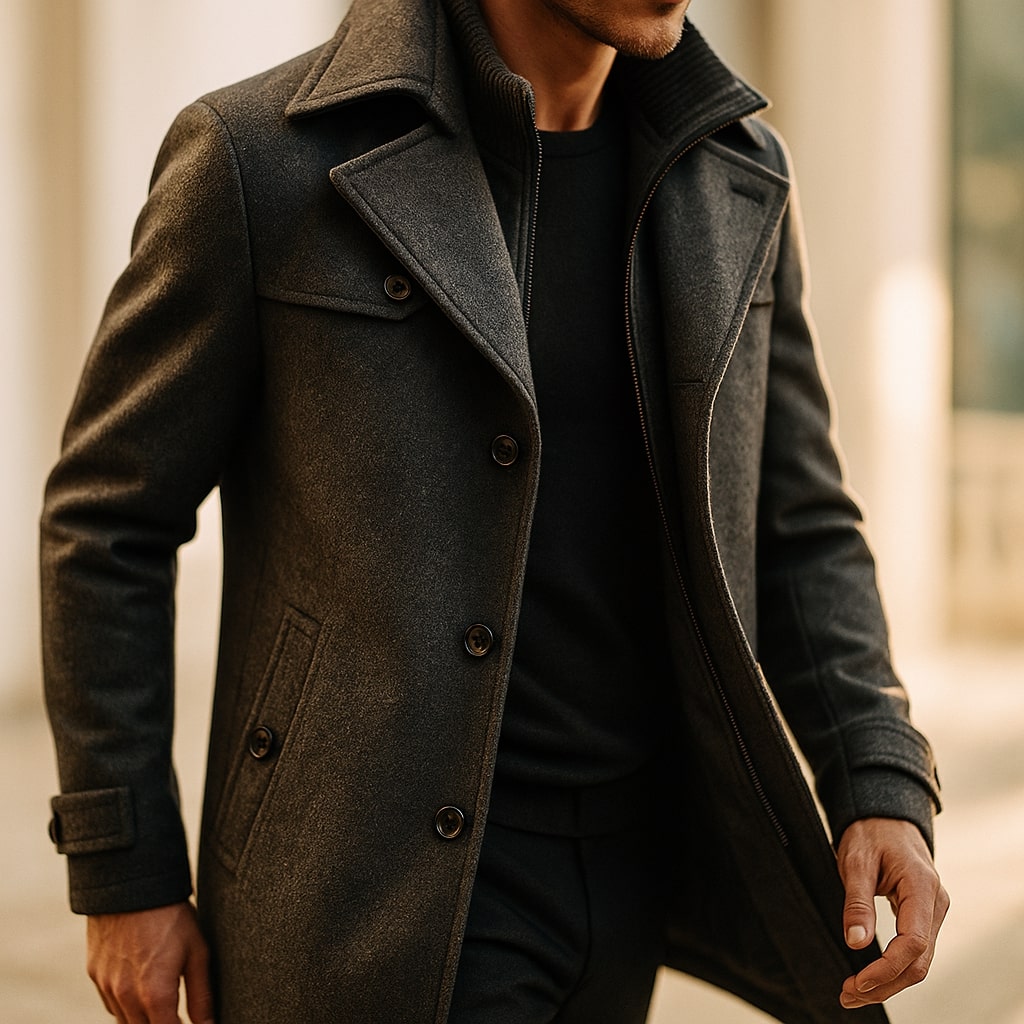 LAURENT MONACO | MANTEAU LONG EN LAINE POUR HOMME