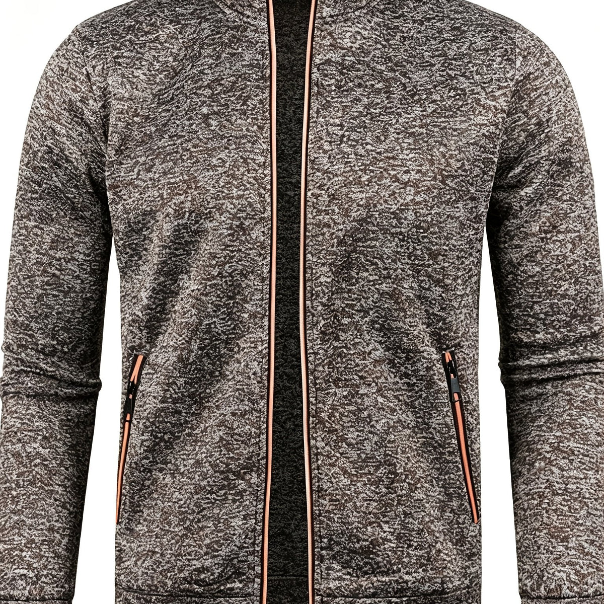LAURENT MONACO | VESTE EN TRICOT À COL FERMÉ PAR UNE FERMETURE ÉCLAIR POUR HOMMES