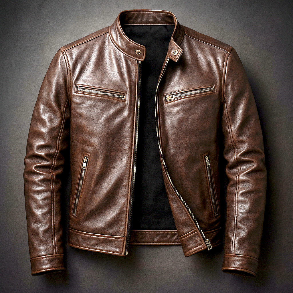 LAURENT MONACO | VESTE MOTO MINIMALISTE POUR HOMMES