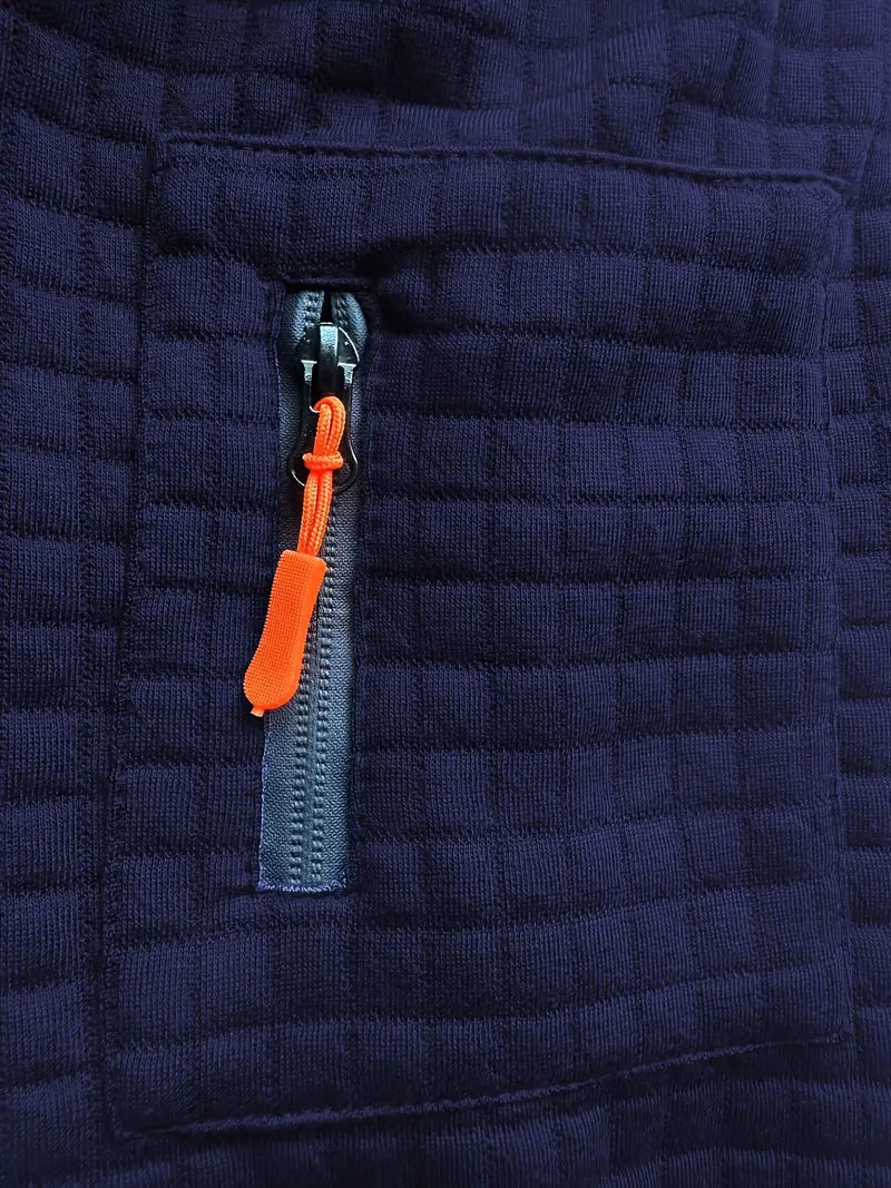 LAURENT MONACO | POLO À MANCHES LONGUES EN TISSU GAUFFRÉ POUR HOMMES