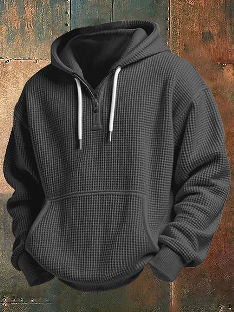 LAURENT MONACO | SWEAT À CAPUCHE EN MAILLE GAUFFRÉE POUR HOMMES