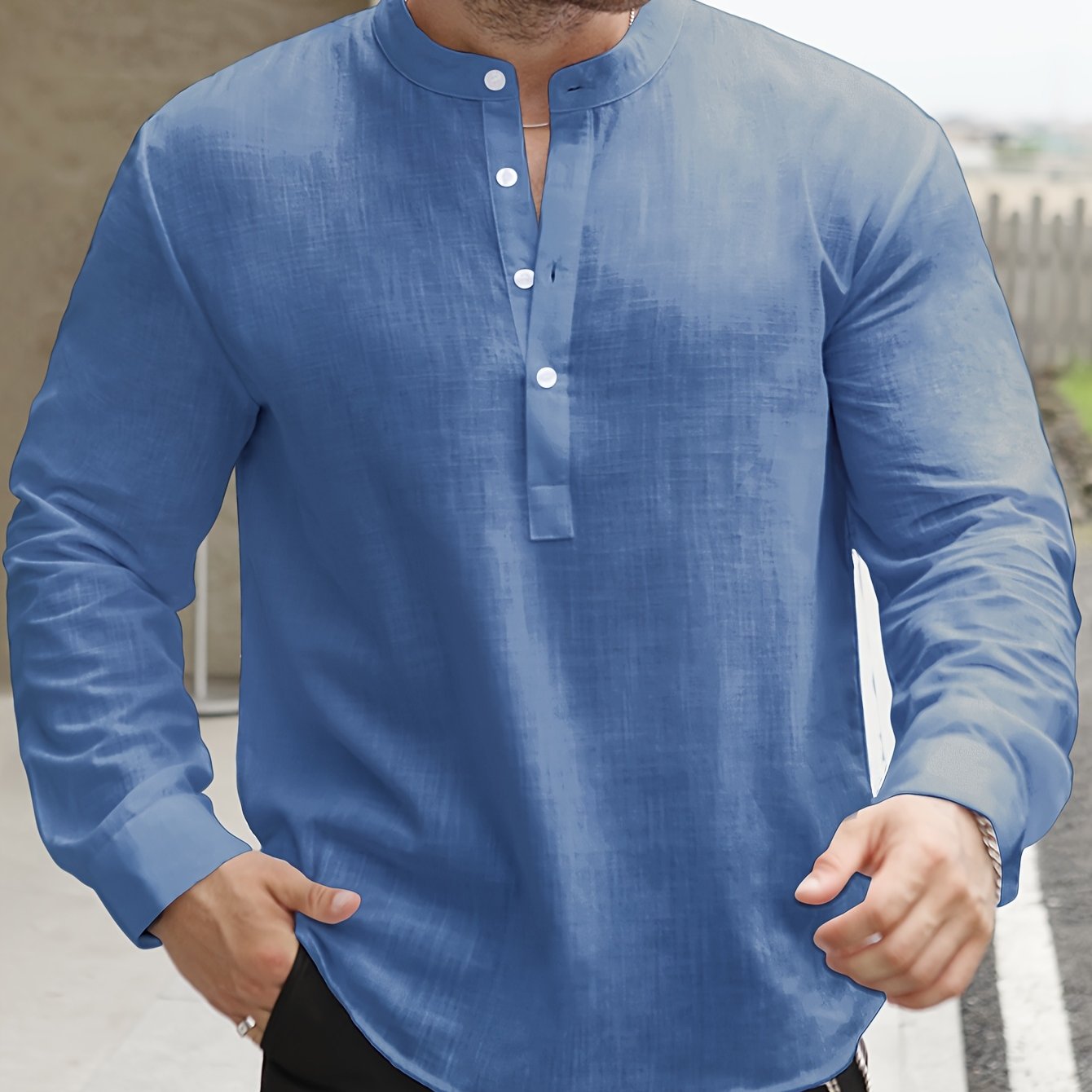 LAURENT MONACO | CHEMISE À COL BATEAU POUR HOMMES