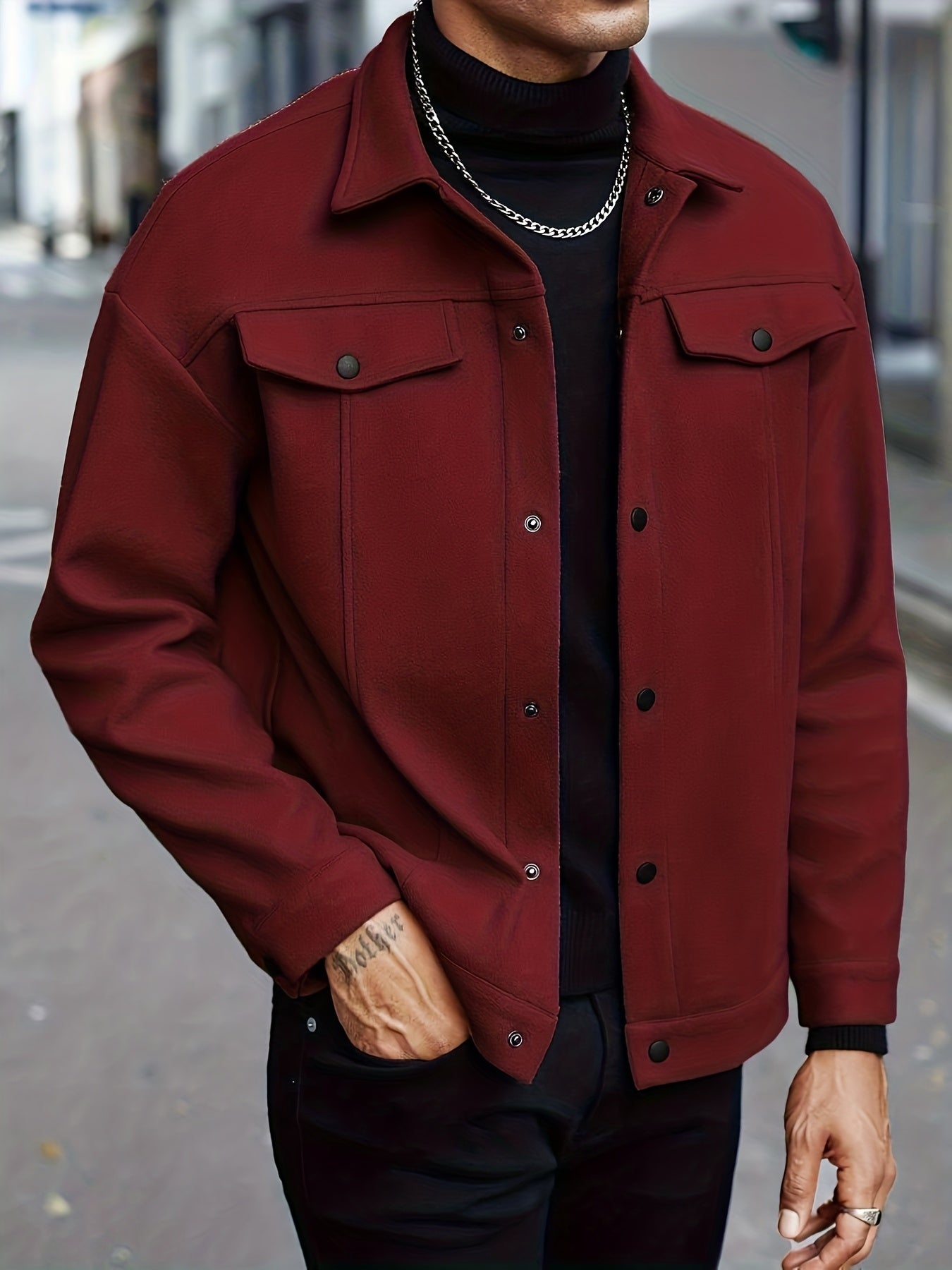 LAURENT MONACO | VESTE À REVERS POUR HOMMES
