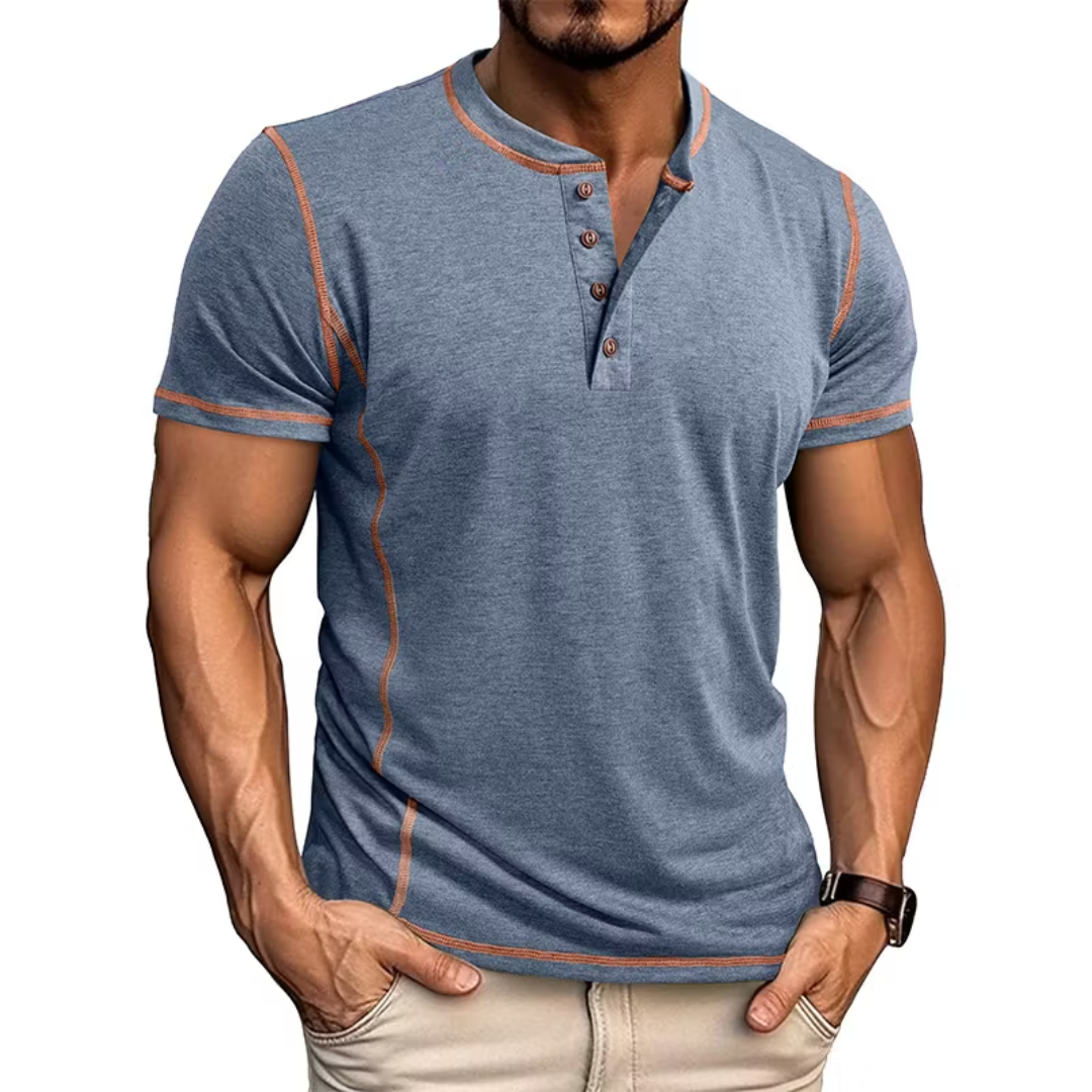 LAURENT MONACO | T-SHIRT HENLEY POUR HOMMES