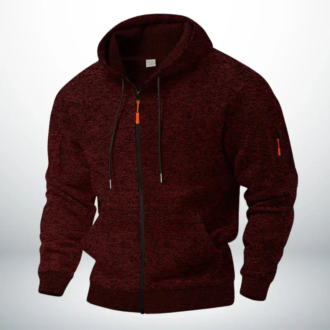 LAURENT MONACO | SWEAT À CAPUCHE ÉPAIS À FERMETURE ÉCLAIR POUR HOMMES