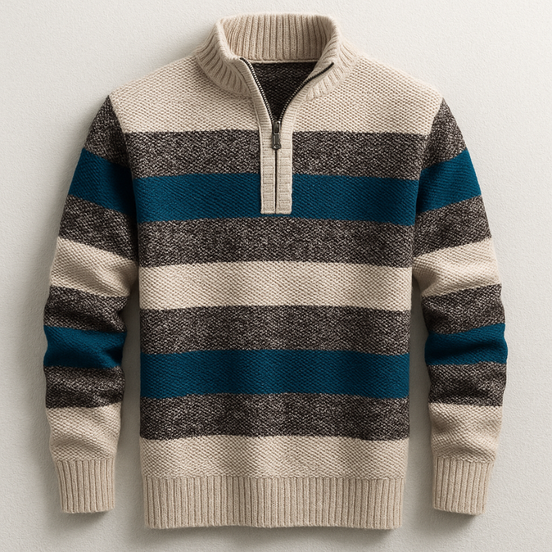 LAURENT MONACO | PULLOVER EN MAILLE AVEC ZIP POUR HOMME