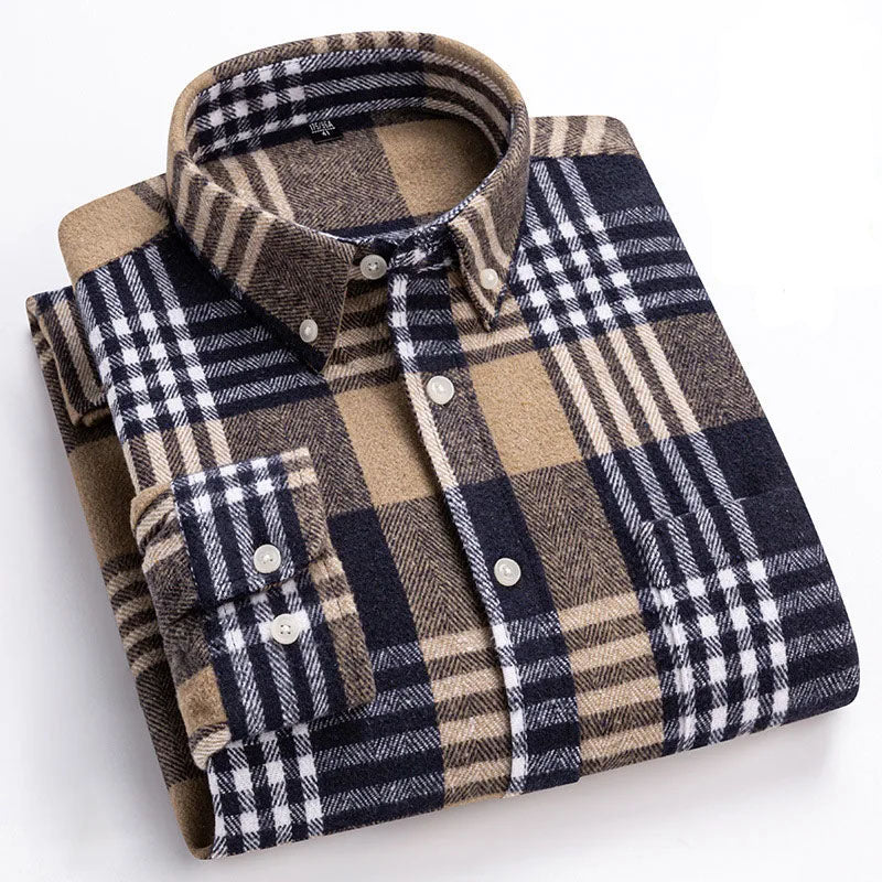 LAURENT MONACO | CHEMISE COSY EN FLANELLE À CARREAUX POUR HOMMES