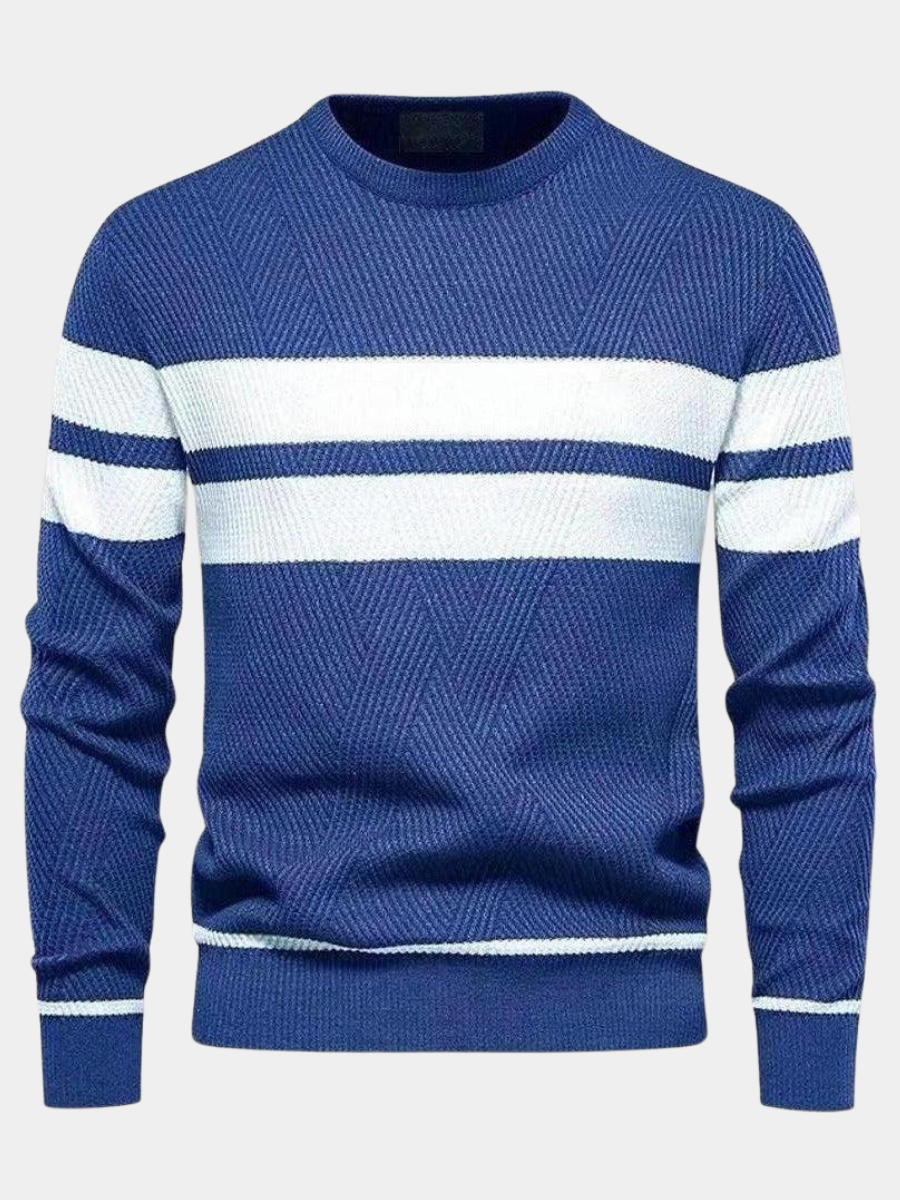 LAURENT MONACO | PULL EN MAILLE À RAYURES POUR HOMMES