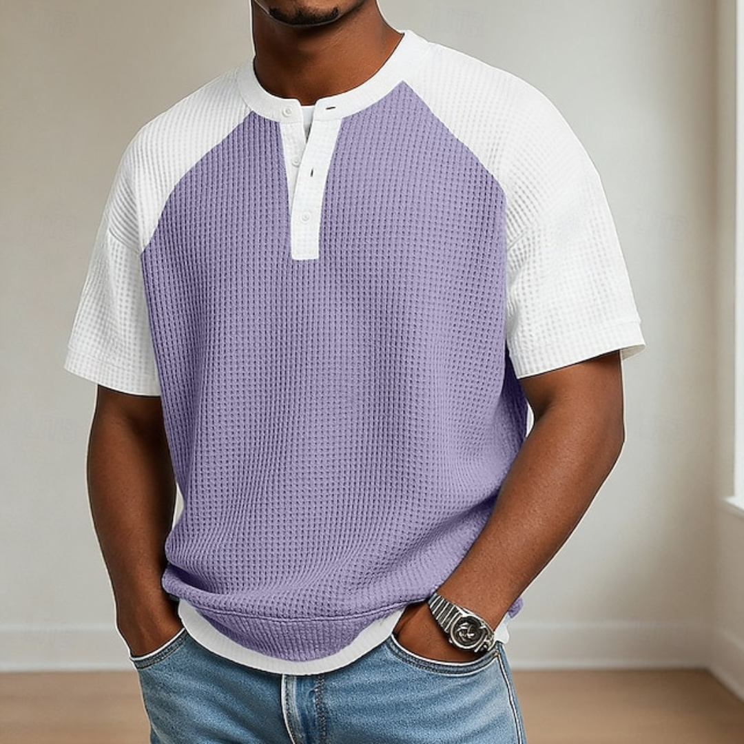 LAURENT MONACO | POLO EN MAILLE GAUZÉE POUR HOMMES