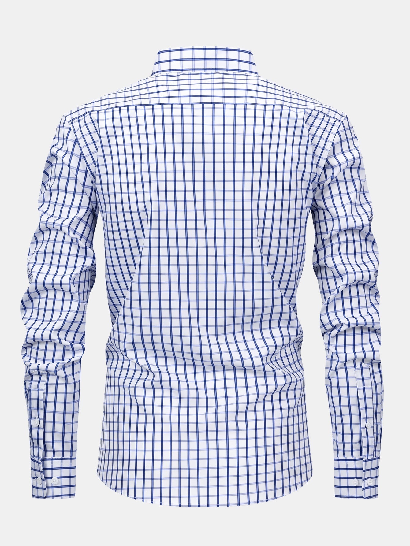 CHEMISE À MANCHES LONGUES À CARREAUX AVEC BOUTONS