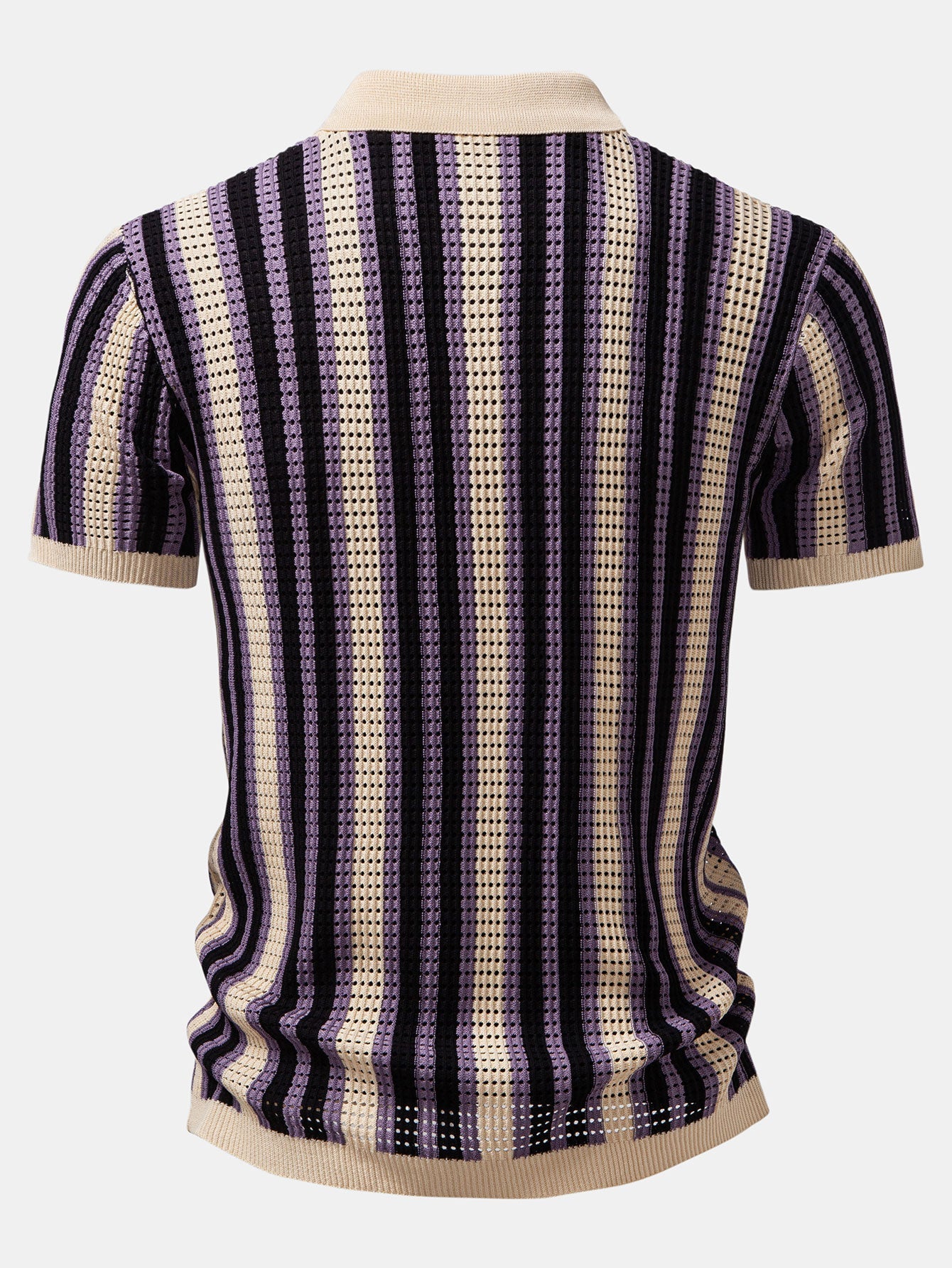 CHEMISE À RAYURES AVEC ŒILLETS AU CROCHET