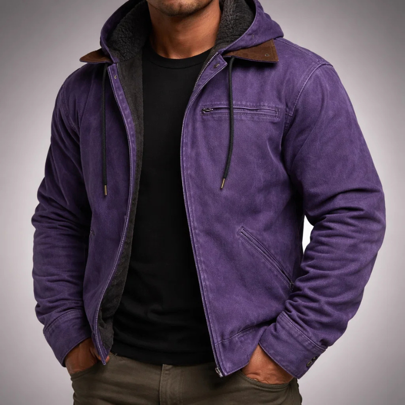 LAURENT MONACO | VESTE À CAPUCHE EN TOILE POUR HOMME