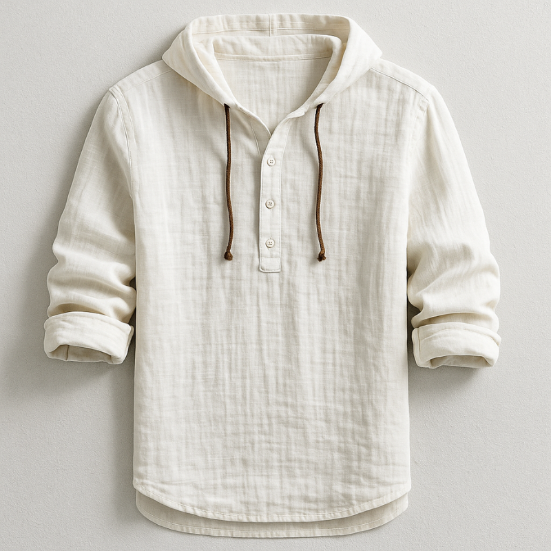 LAURENT MONACO | SWEAT À CAPUCHE EN MÉLANGE DE LIN POUR HOMMES