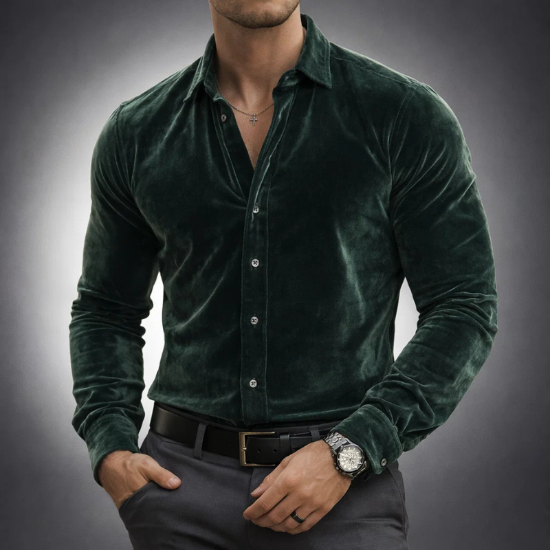 LAURENT MONACO | CHEMISE EN VELOURS POUR HOMME