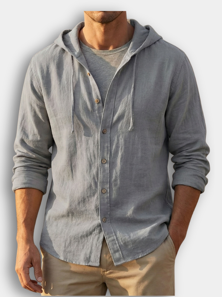 LAURENT MONACO | CHEMISE À CAPUCHE EN LIN POUR HOMME