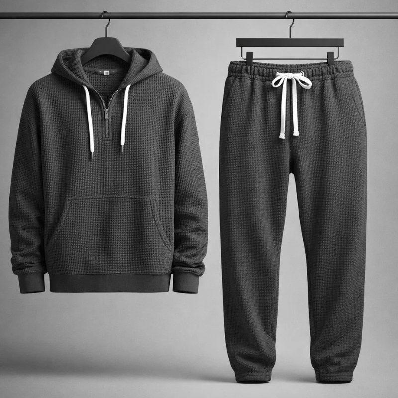 LAURENT MONACO | ENSEMBLE EN MAILLE GAUFRÉE POUR HOMMES