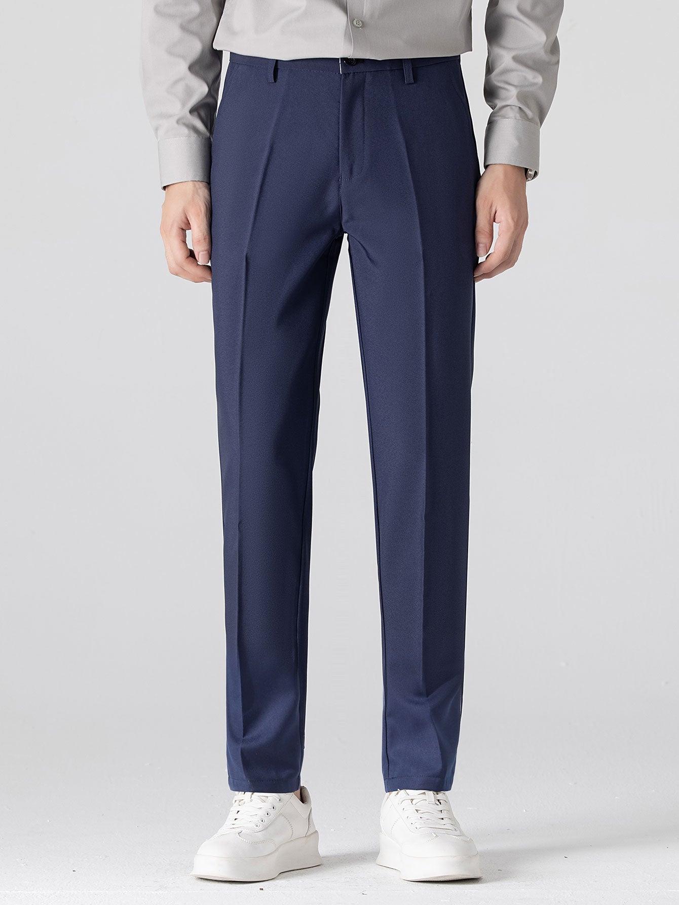 CHEMISE À MANCHES LONGUES À CARREAUX AVEC BOUTONS & PANTALONS SLIM FIT À JAMBES FINS
