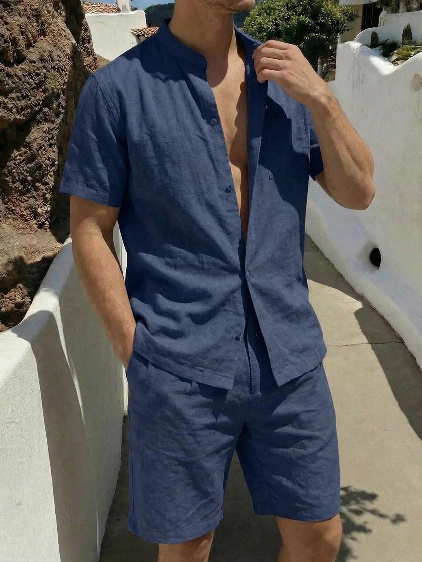 LAURENT MONACO | ENSEMBLE CHEMISE ET SHORT POUR HOMMES