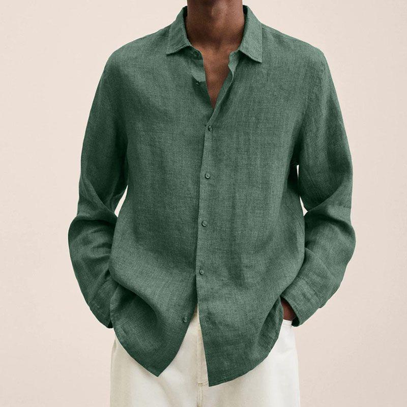 LAURENT MONACO | CHEMISE À BOUTONS EN LIN POUR HOMME