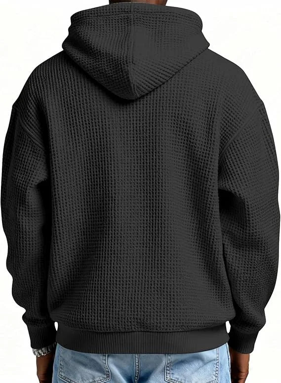 LAURENT MONACO | SWEAT À CAPUCHE EN MAILLE GAUFFRÉE POUR HOMMES