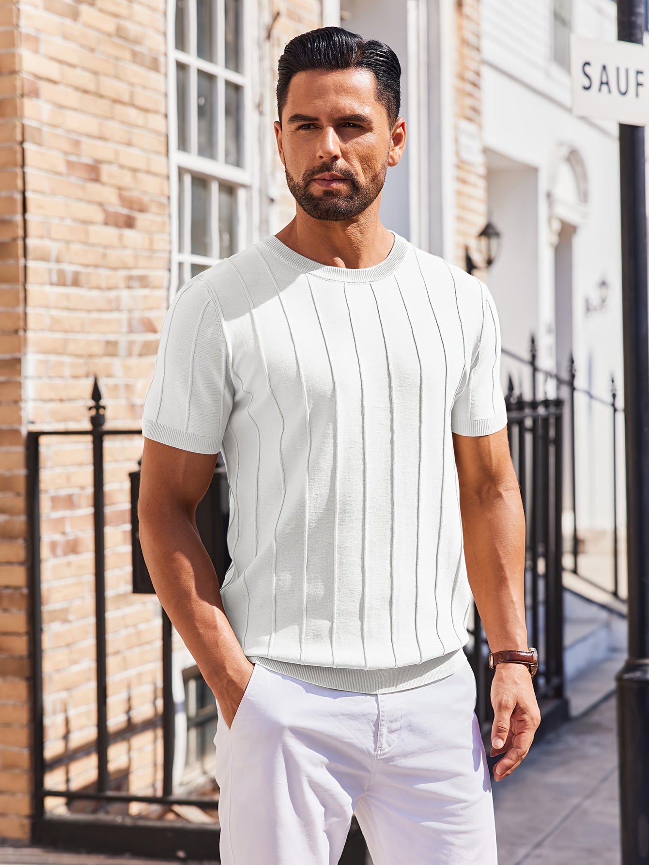 LAURENT MONACO | CHEMISE EN MAILLE COTONNÉE POUR HOMMES