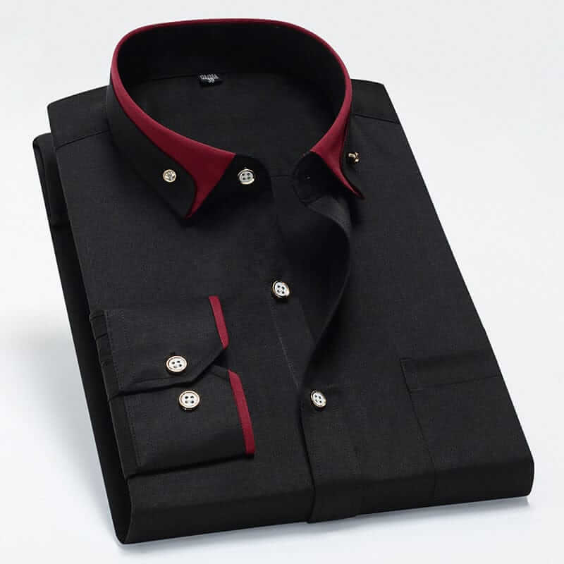 LAURENT MONACO | CHEMISE À COL CONTRASTÉ POUR HOMMES