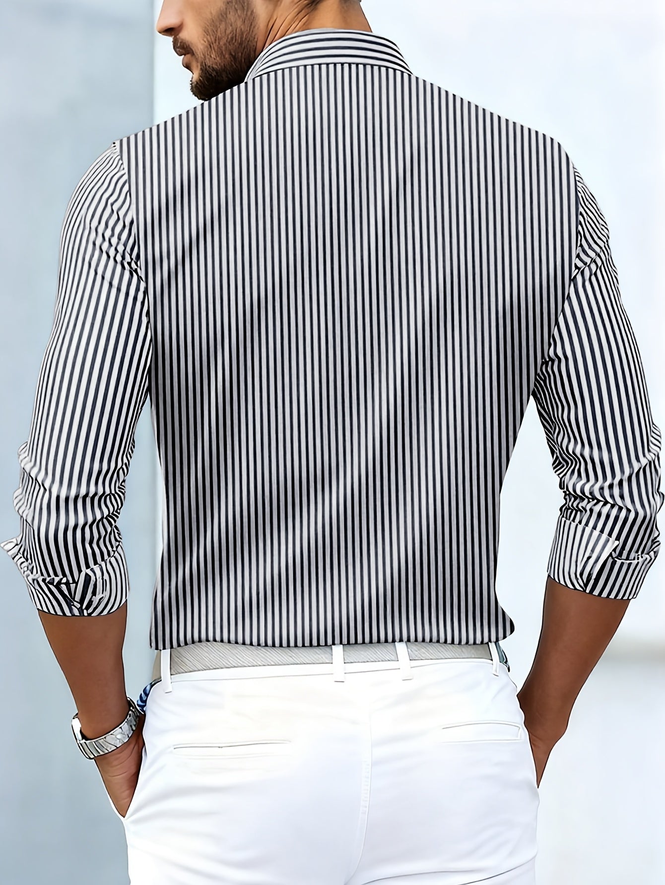 LAURENT MONACO | CHEMISE À RAYURES VINTAGE POUR HOMMES