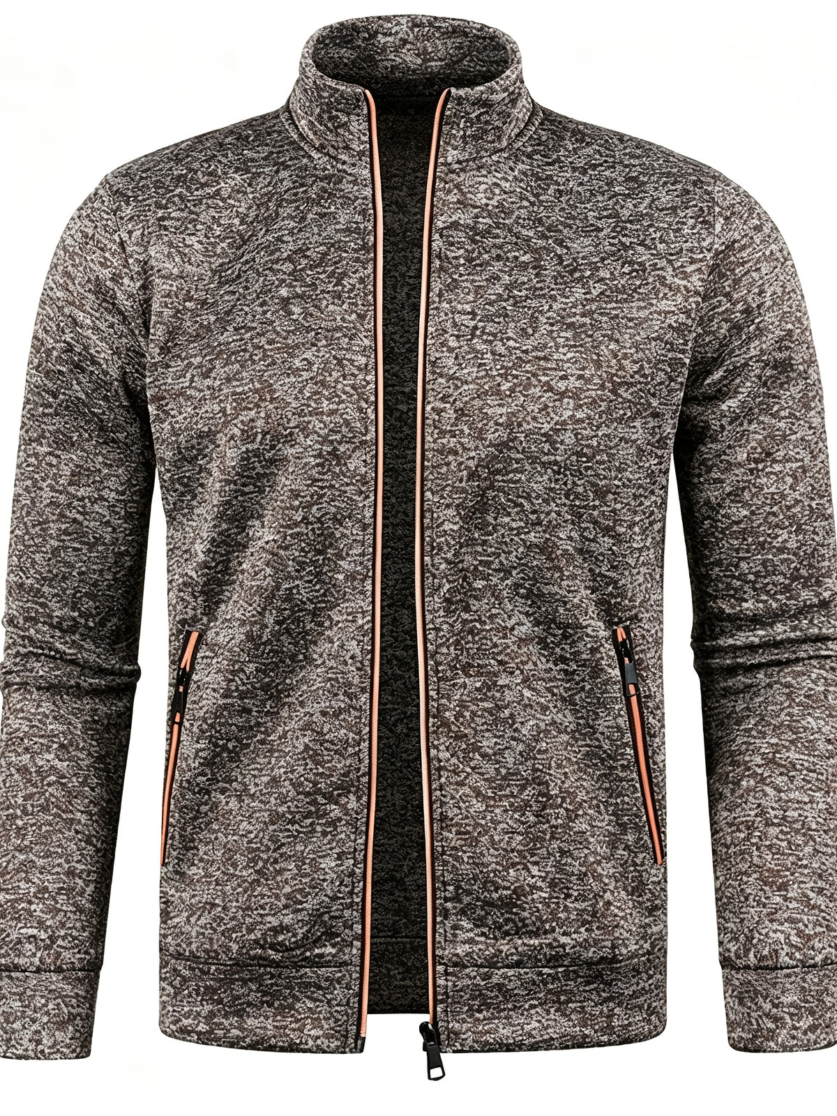 LAURENT MONACO | VESTE EN TRICOT À COL FERMÉ PAR UNE FERMETURE ÉCLAIR POUR HOMMES