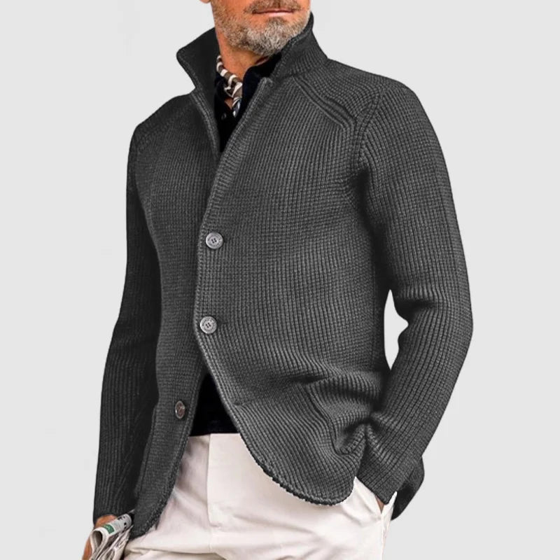 LAURENT MONACO | GILET EN MAILLE À COL MONTANT POUR HOMMES