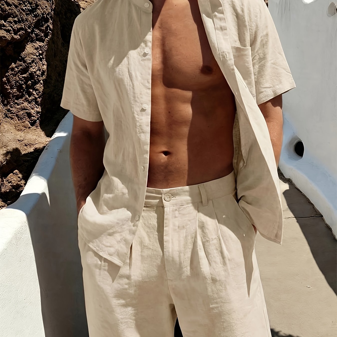 LAURENT MONACO | ENSEMBLE CHEMISE ET SHORT POUR HOMMES