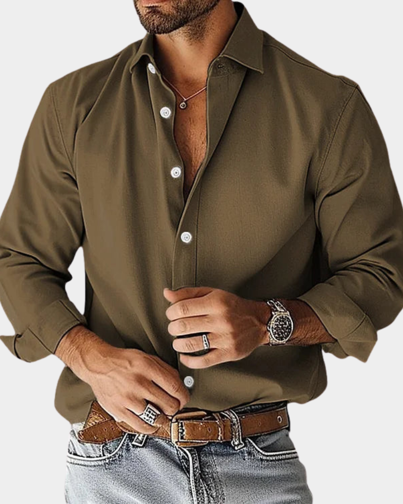 LAURENT MONACO | CHEMISE BOUTONNÉE ÉTIREMENT COUPE SLIM POUR HOMME