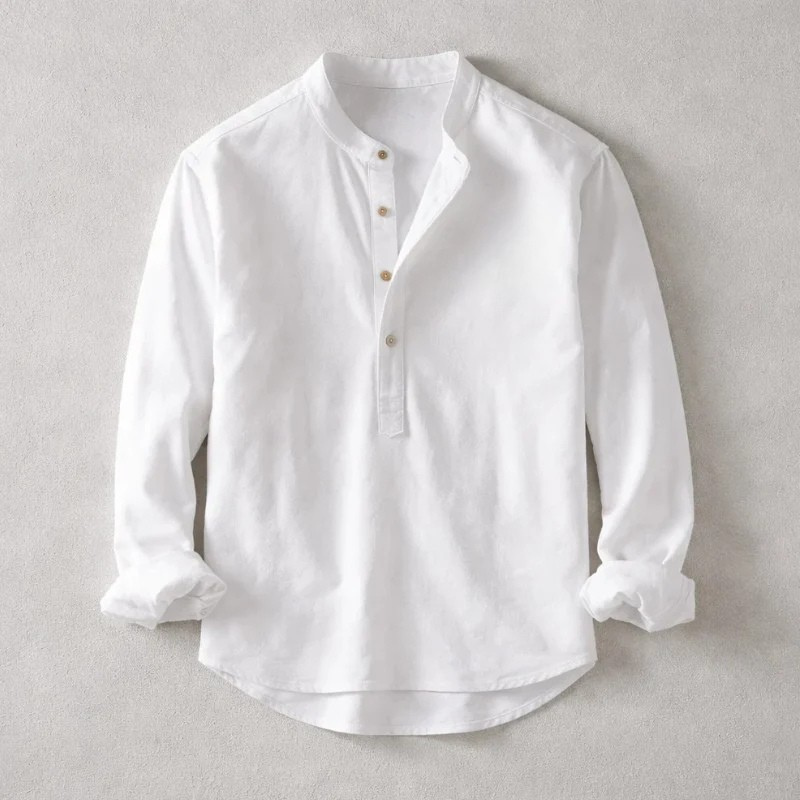 LAURENT MONACO | CHEMISE EN LIN COTON ÉLÉGANTE POUR HOMMES
