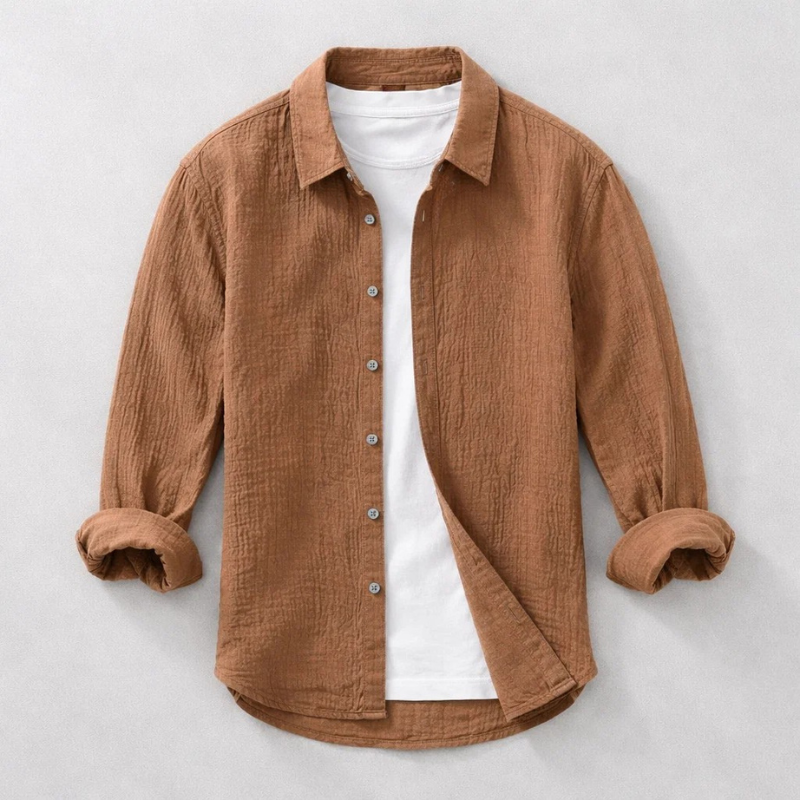 LAURENT MONACO | CHEMISE EN DOUBLE GAUZE POUR HOMMES