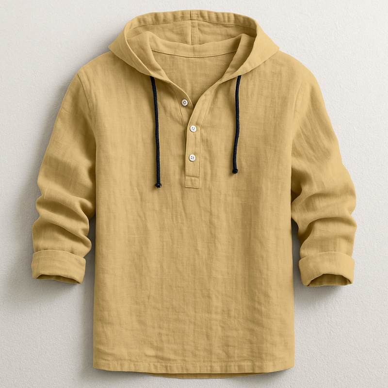 LAURENT MONACO | SWEAT À CAPUCHE EN MÉLANGE DE LIN POUR HOMMES