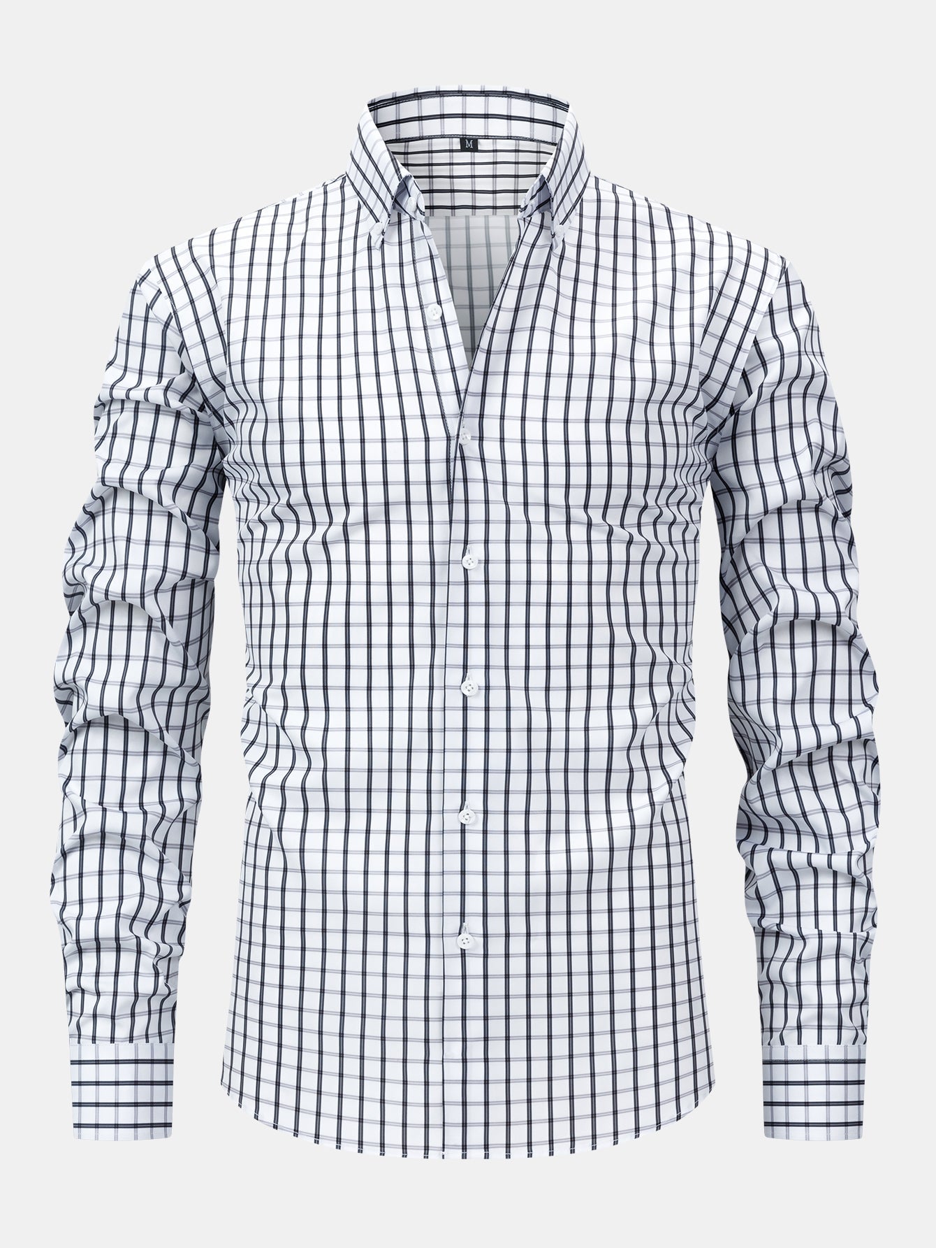 CHEMISE À MANCHES LONGUES À CARREAUX AVEC BOUTONS