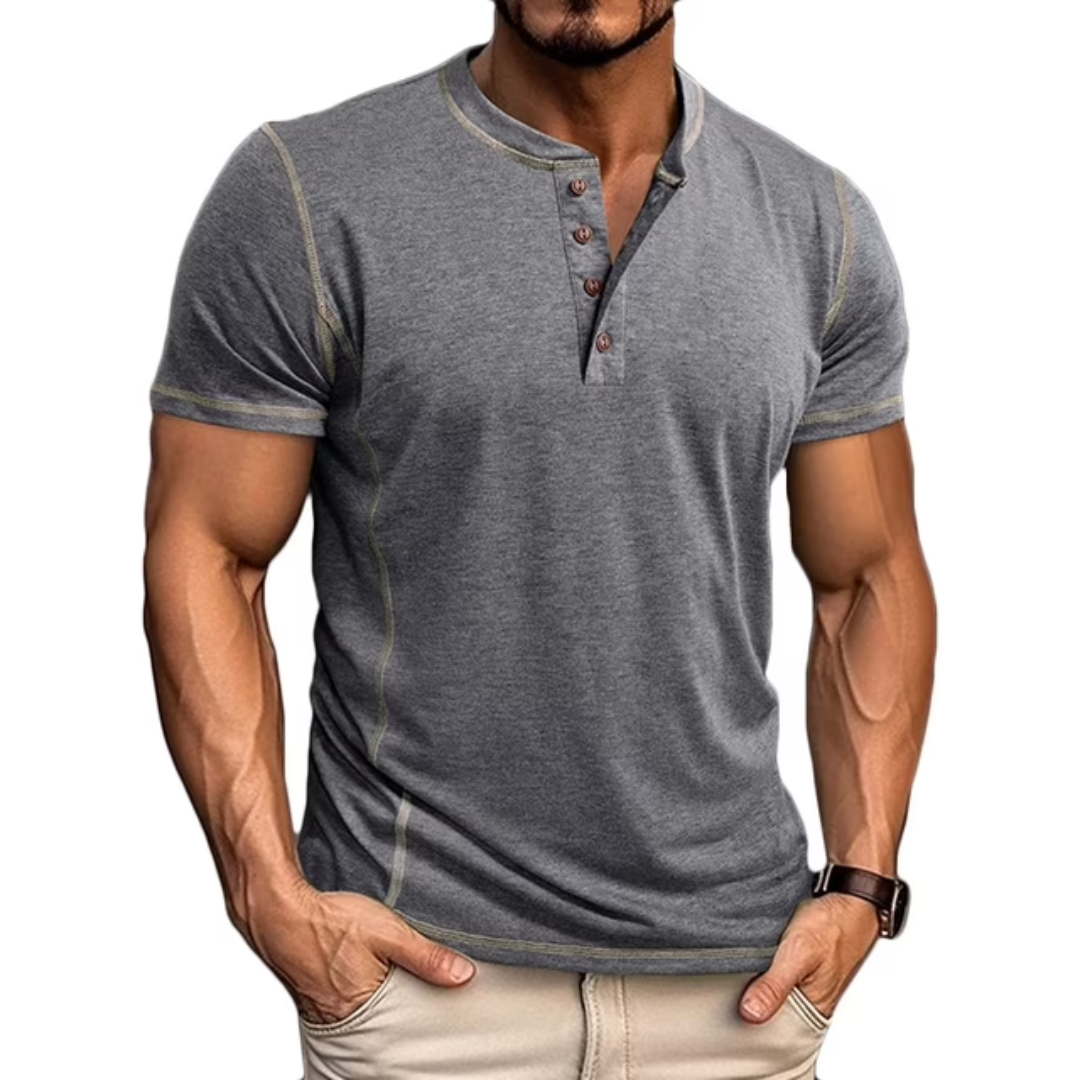 LAURENT MONACO | T-SHIRT HENLEY POUR HOMMES