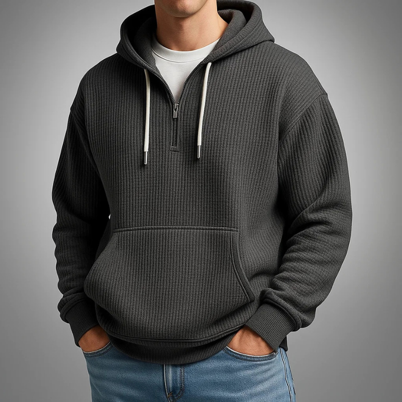 LAURENT MONACO | SWEAT À CAPUCHE EN MAILLE WAFFLE POUR HOMME